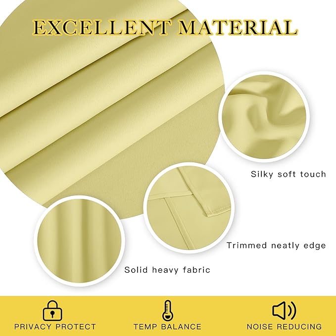 NICETOWN Blackout Curtain Drape 72 inch Long - Image 2