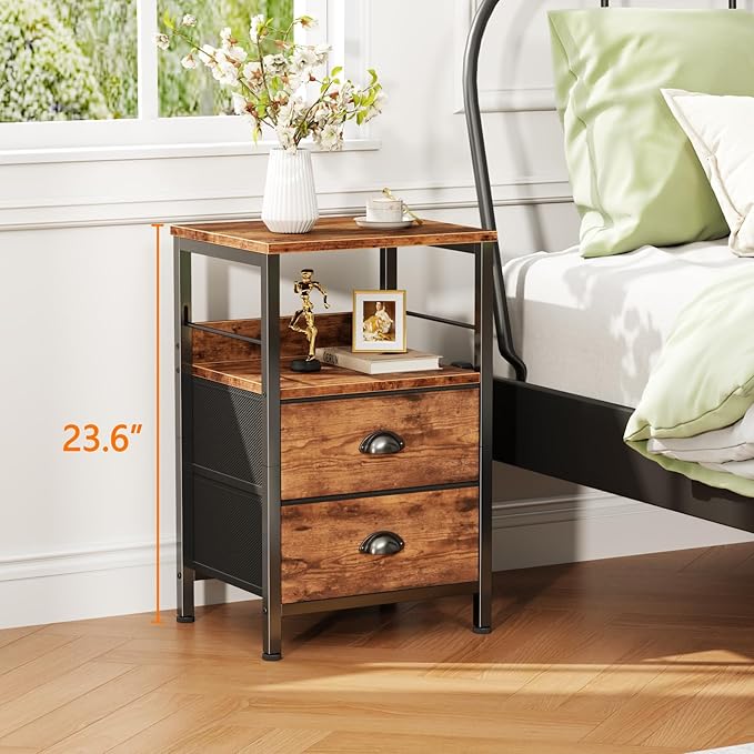 Furologee Night Stand Set of 2, Nightstand - Image 9