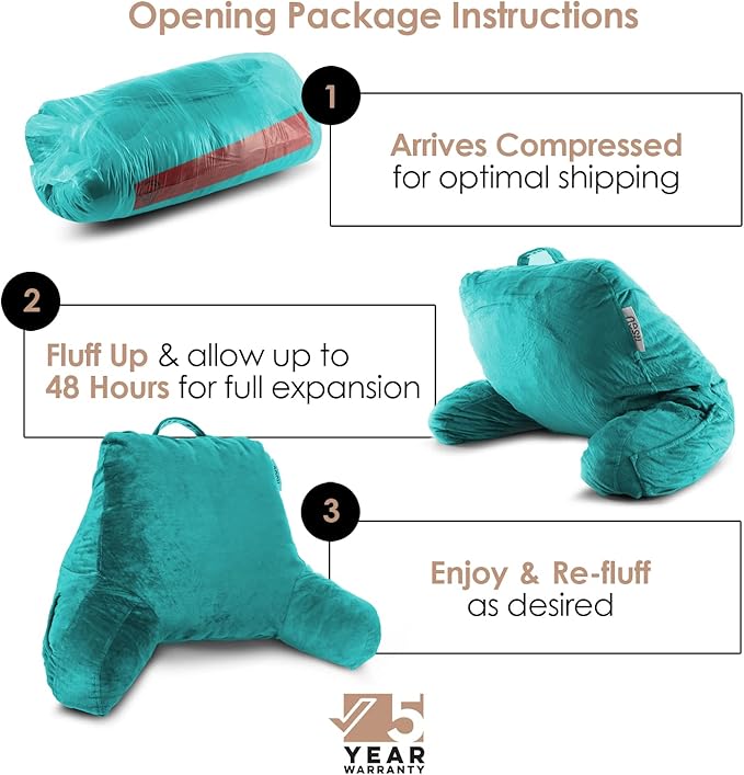 Nestl Reading Pillow with Shredded Memory Foam, Designed - Image 2