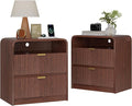 FURSUN 24" Fluted Nightstand Set of 2 by FURSUN
