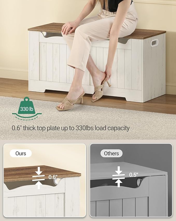 Hzuaneri 39.4" Storage Chest, Storage Bench Trunk - Image 9