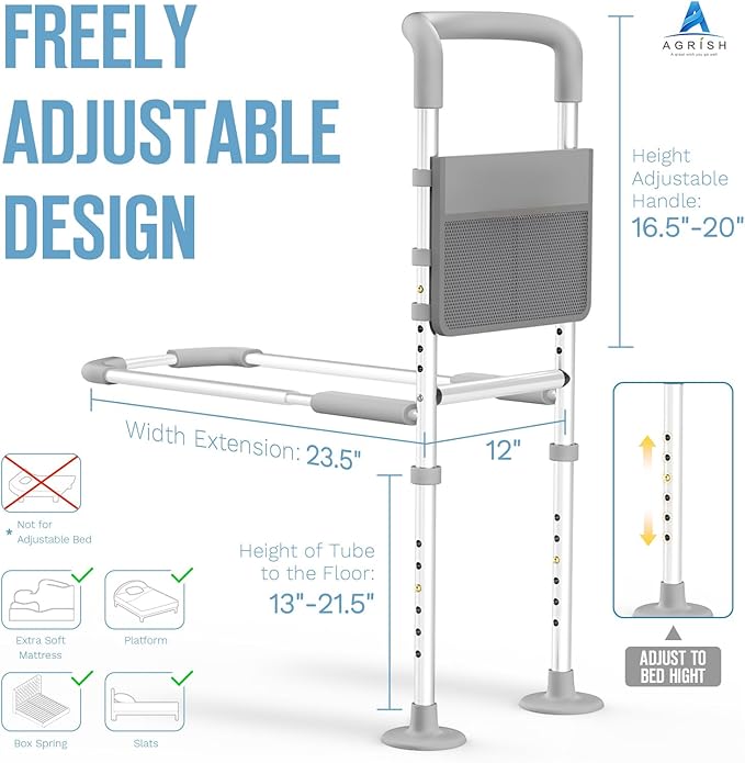 Agrish Bed Rails for Elderly Adults Safety, Bed Rails for Seniors - Image 7