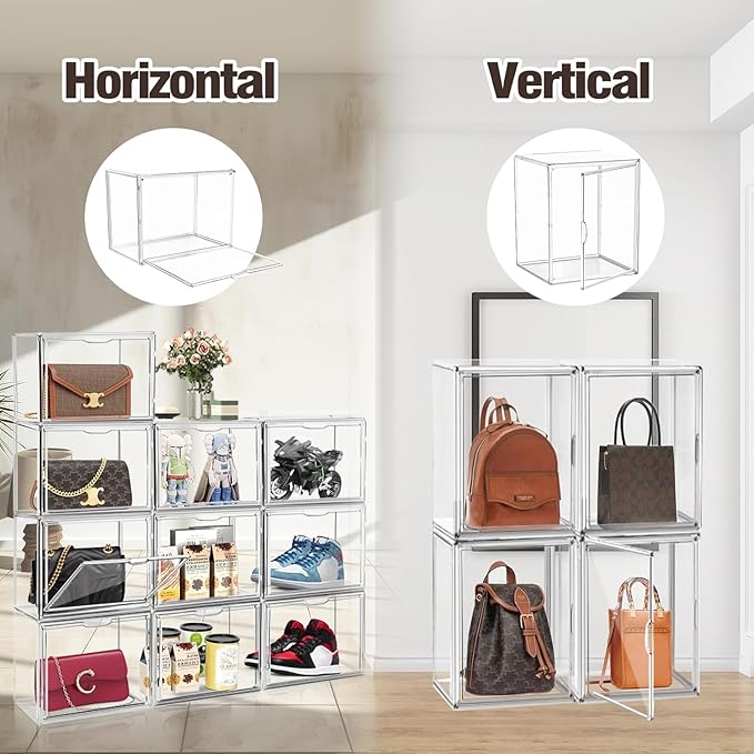 5 Pcs Super Large Acrylic Display Case Purse Handbag Storage Organizer - Image 5