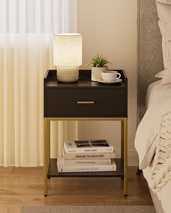 Masupu Nightstand, Bedside Table 3-Tier Modern Night Stand - Image 6