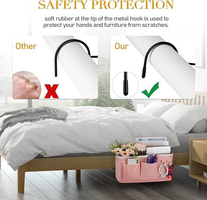 Ozzptuu Bedside Storage Caddy/Bedside Hanging Storage Bag - Image 6