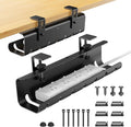 Under Desk Cable Management Tray No-Drill 2 Pack 16.9‘’ Wire Cord Organizers by Unknown