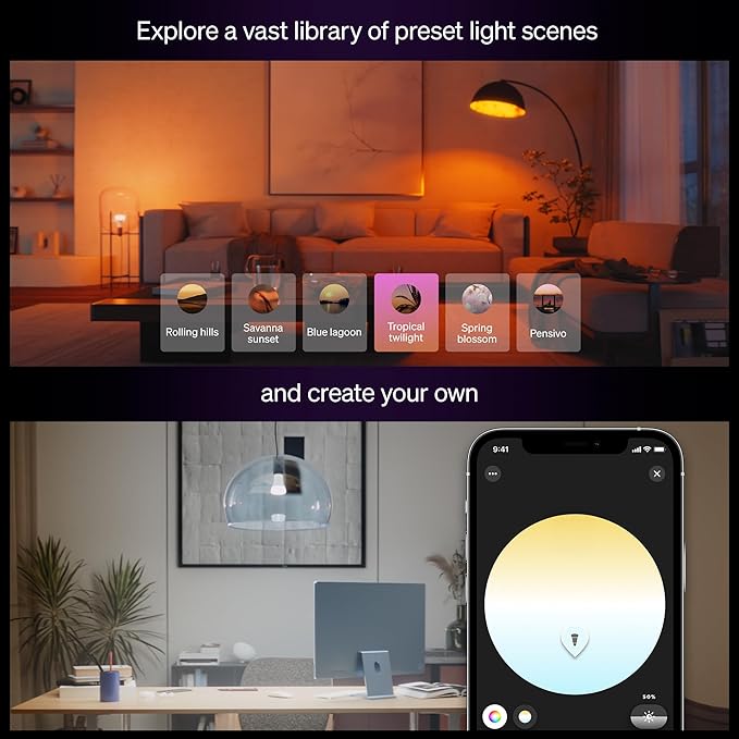 Philips Hue Smart LED A19 Bulb, E26 Base, Full Spectrum Light 1000K-20000K - Image 8
