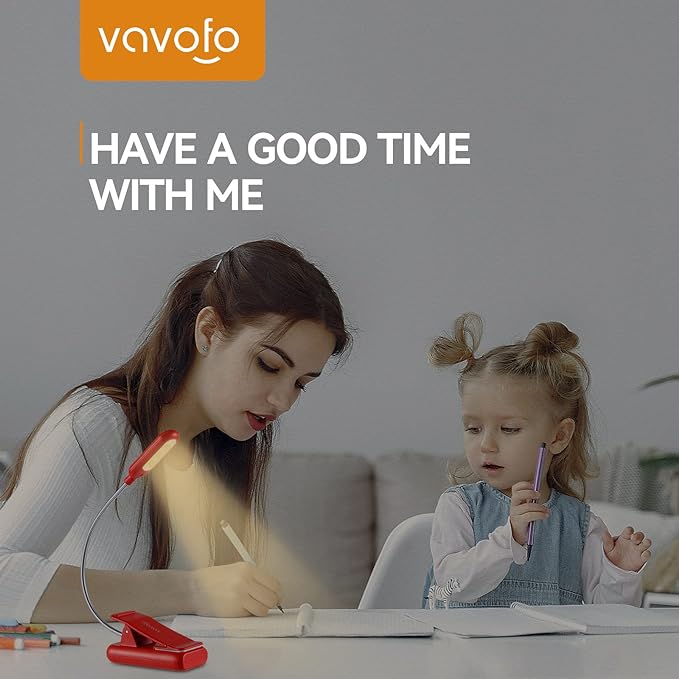 VAVOFO Rechargeable Book Light for Reading in Bed Kids, 7 LED Reading Light - Image 2