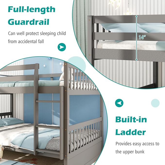 Giantex Full Over Full Bunk Bed - Image 7