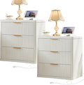 LEYAOYAO 23" Wide Fluted Farmhouse Night Stand Set of 2 by LEYAOYAO-Findtheshiningpointofyourideallife%EF%BC%81