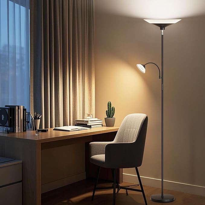 Upgraded 2-in-1 Torchiere Floor Lamp, Dimmable Standing Lamp - Image 7