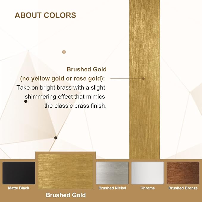 ANDY STAR Gold Bathroom Mirror, 30x36 Brushed Brass Rectangle Mirror - Image 5