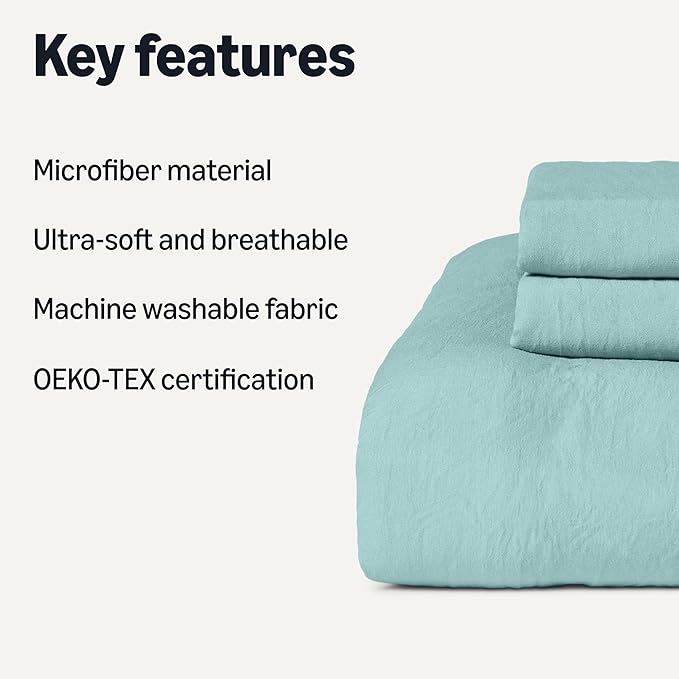 Amazon Basics Brushed Microfiber Comforter Set, Extra Soft - Image 2
