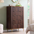 T4TREAM Fluted 5 Drawers Dresser by T4TREAMFurniture