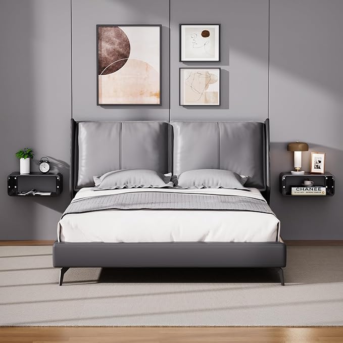 Acrylic Floating Nightstand, Bedside Table, Nightstand Shelf Wall Mounted - Image 5