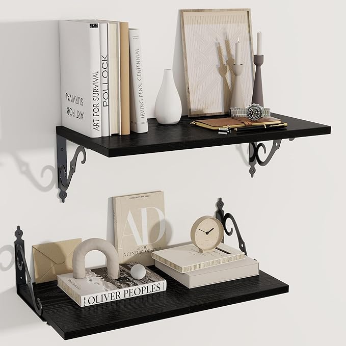 Dreamland Deep Floating Shelves, Wide Display Shelf Wall Mounted by Dreamland