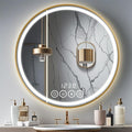 32 Inch Wall-Mounted Round Bathroom Mirror by LIGHTINGUPYOURBEAUTY