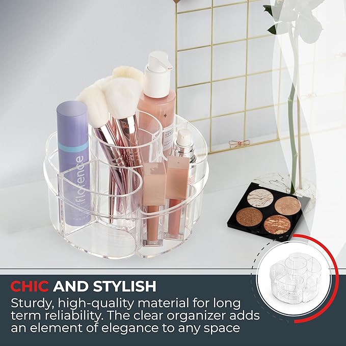Masirs Small Rotating Makeup Organizer - Image 4