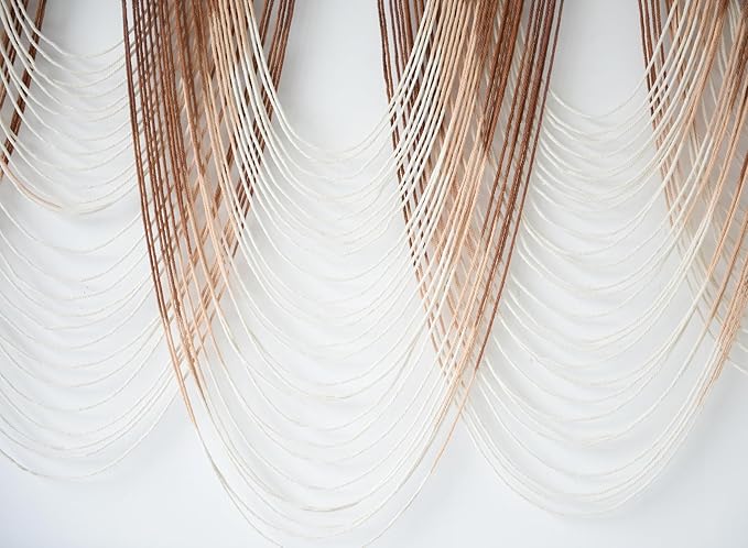 IOWER Macrame Wall Hanging Brown Dip-Dyed Large Macrame Wall Decor - Image 6