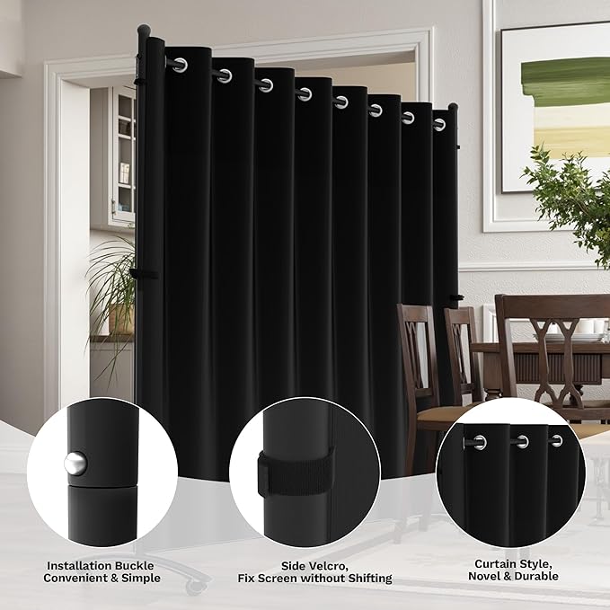 Room Divider, Curtain Privacy Screen - Image 4
