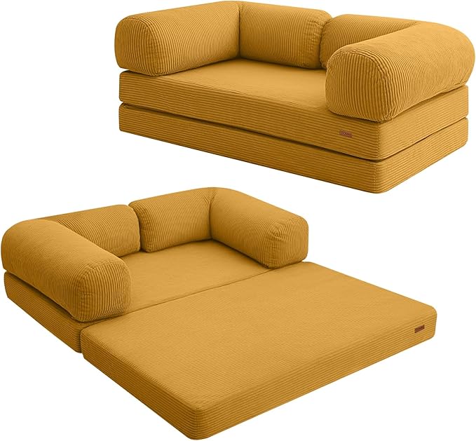 COMAX Folding Sofa Bed, 4-in-1 Convertible Foldable Floor Couch Futon Sofa by COMAX