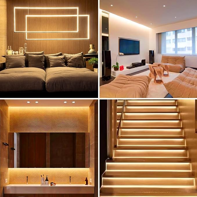 COB LED Strip, 16.4ft Warm White COB LED Strip Light, Dimmable LED Light Strip - Image 6