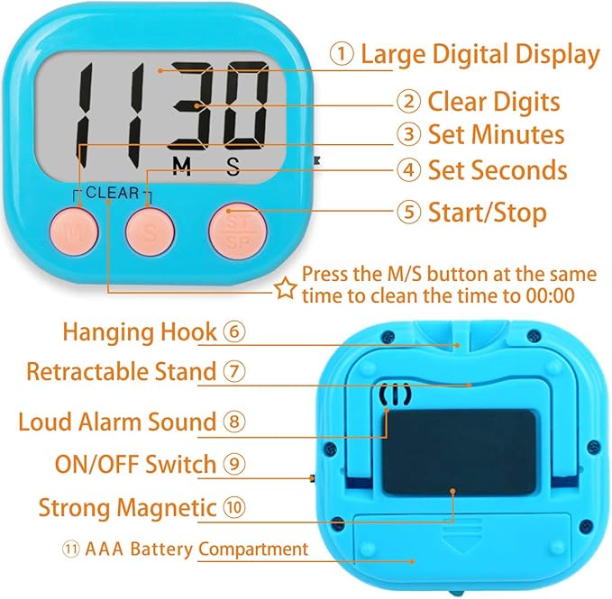Classroom Timers for Teachers Kids Large Magnetic Digital Timer 4 Pack - Image 2