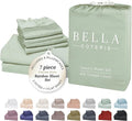 Bella Coterie 7 Piece Luxury Bamboo Viscose Split King Size Sheet Set | 2 by BC