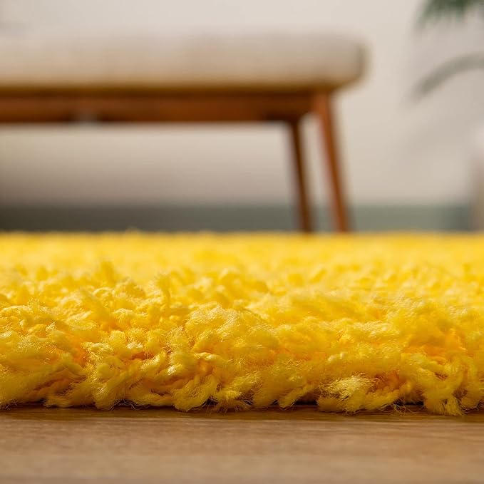 Unique Loom Solid Shag Collection Area Rug - Image 3