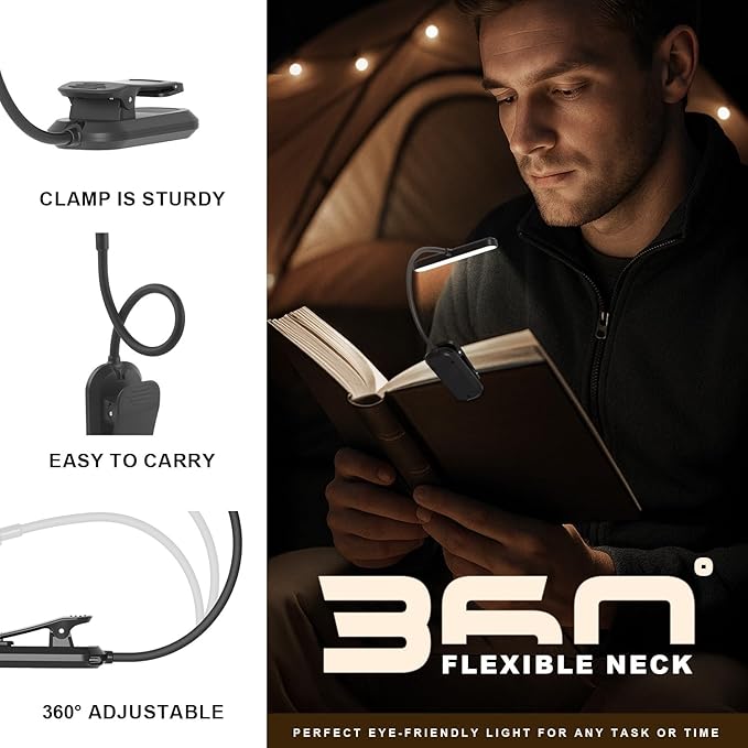 Rechargeable Book Lights for Reading at Night 25 LED - Image 7