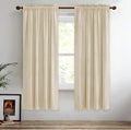 StangH Soft Beige Bedroom Velvet Curtains Farmhouse Home Decor Light Blocking by StangH