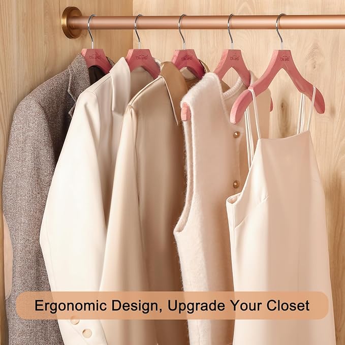 TOPIA HANGER Red Cedar Coat Hangers 24 Pack, Premium Wood Suit Sweater No - Image 9