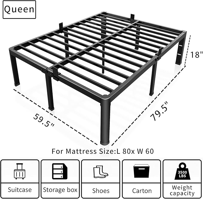 ROIL 18 Inch Queen Bed Frame - Image 3