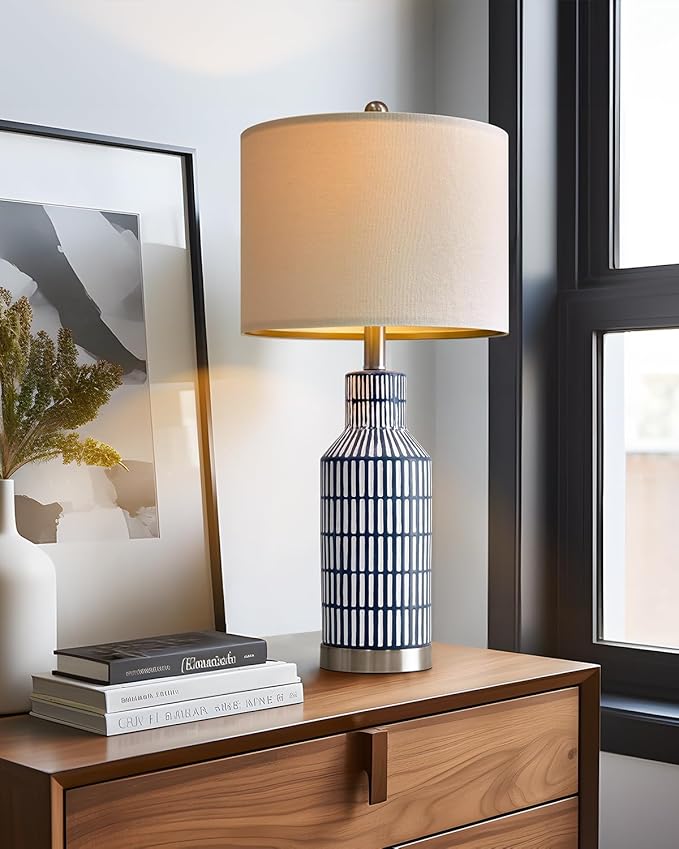 25" Modern Ceramic Lamps Single Table Lamp - Image 4