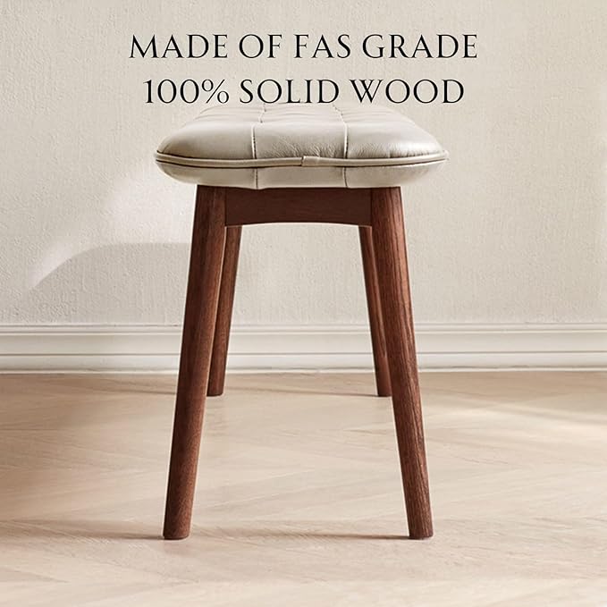 51.2'' Leather Upholstered Dining Bench - Image 7