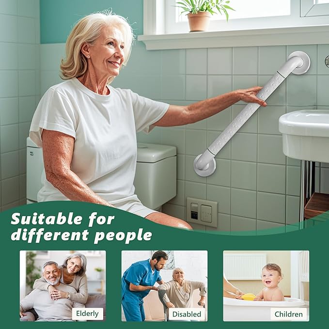 Grab Bars for Shower, 2 Pack 20 Inch Shower Handle Bath Grab Rails - Image 3