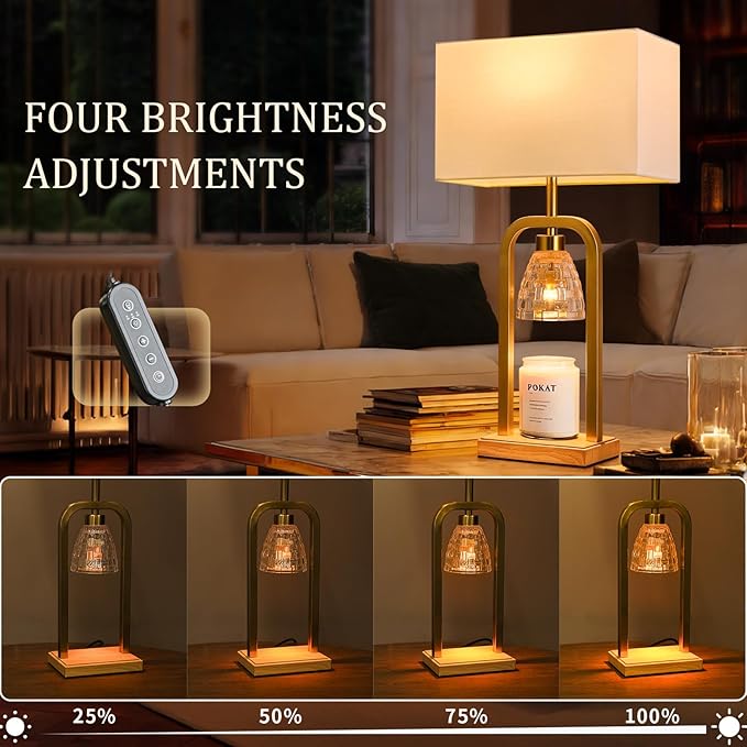 PoKat Gold Table Lamps for Bedroom - Image 2