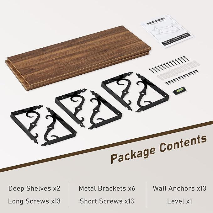 Dreamland Deep Floating Shelves, Wide Display Shelf Wall Mounted - Image 7