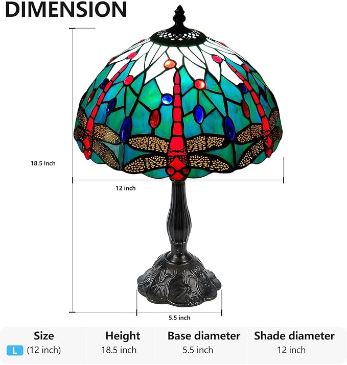 Dragonfly Tiffany Style Lamp - Image 2