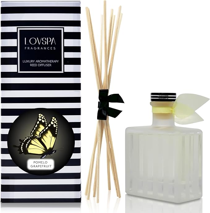 LOVSPA Reed Diffuser Set, Pomelo Grapefruit Scented Oil Diffuser - Image 2
