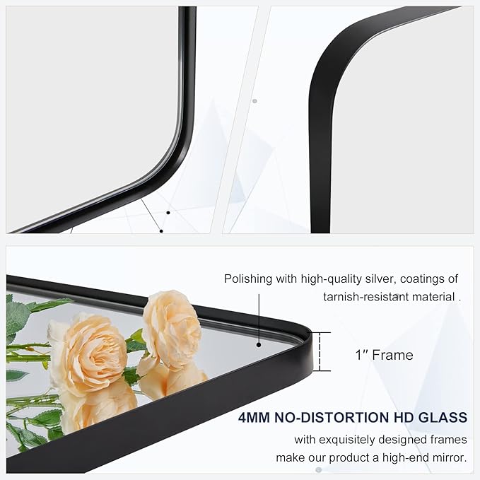 ANDY STAR Black Bathroom Mirrors - Image 6