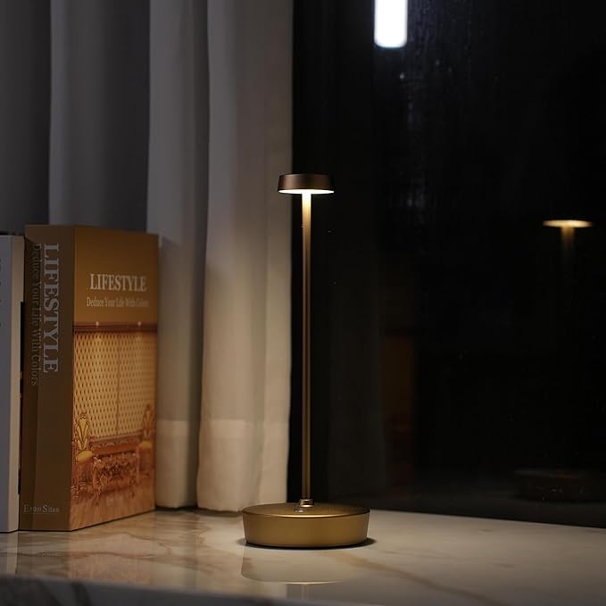 Cordless LED Table Lamp，Rechargeable Battery Desk Lamps, 3 Color Stepless - Image 3