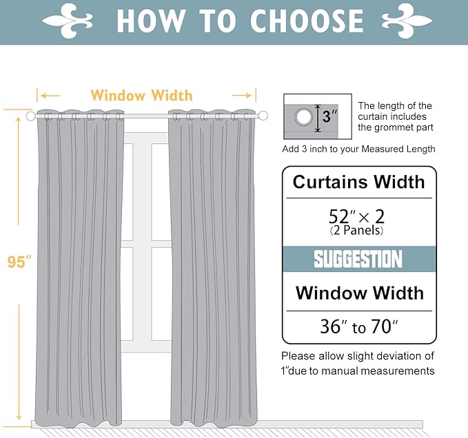 ChrisDowa 100% Blackout Curtains 95 inch Long - Image 6