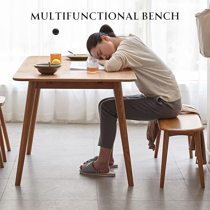 100% Solid Oak Dining Bench, Wood Bench - Image 7