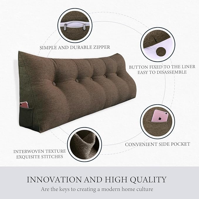 homecozy Wedge Headboard Pillow Dorm Room Reading Pillow Back Support - Image 5