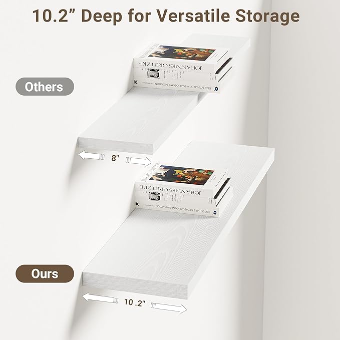 Vivelove 10 in Deep Floating Shelves - Image 4