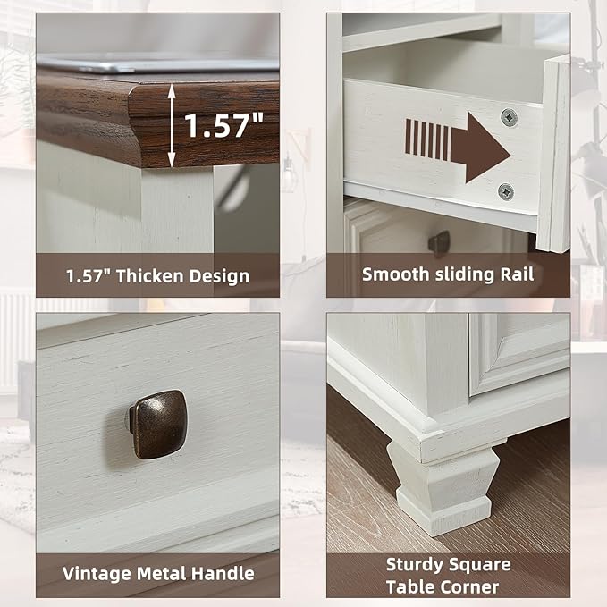SAVOR LIFE Farmhouse Side Table - Image 5