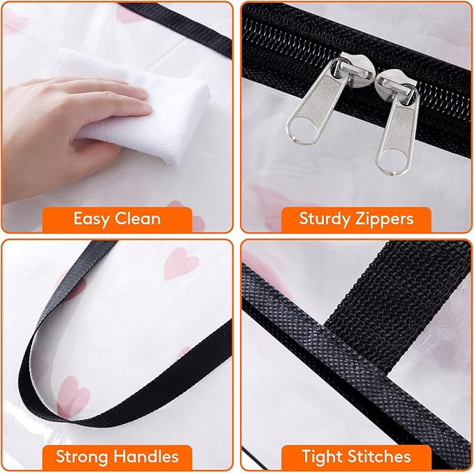 Lifewit 3 Pack Clear Clothes Storage Bags, 40L Plastic Blanket Storage Bag - Image 7