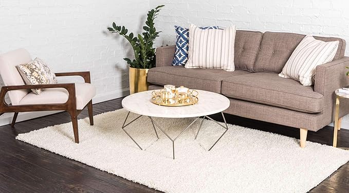 Unique Loom Solid Shag Collection Area Rug - Image 3