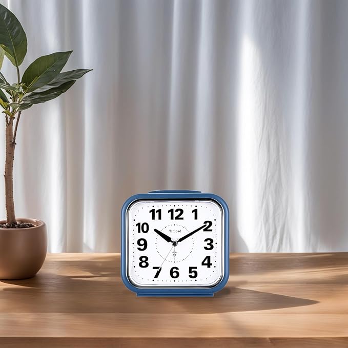 5.5" Large No Ticking Analog Alarm Clock, Silent Readable - Image 7